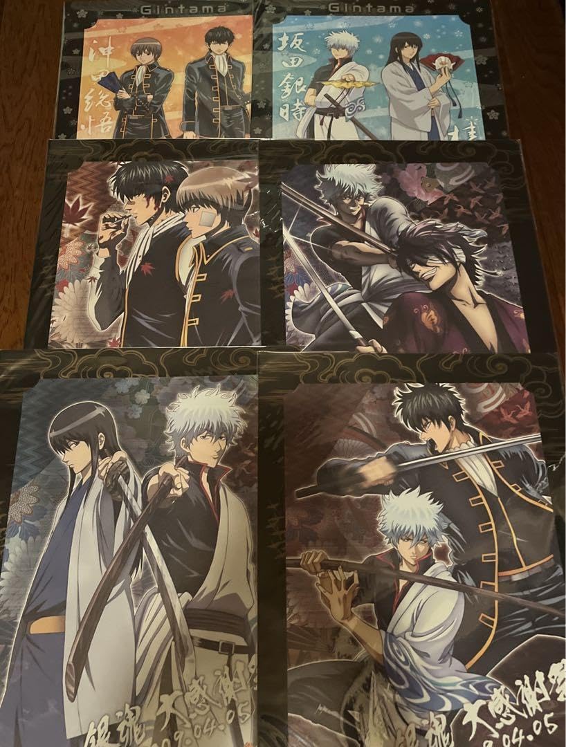 Amazon.co.jp: 銀魂 大感謝祭 錦絵 6枚セット 銀時 土方 沖田 高杉 桂