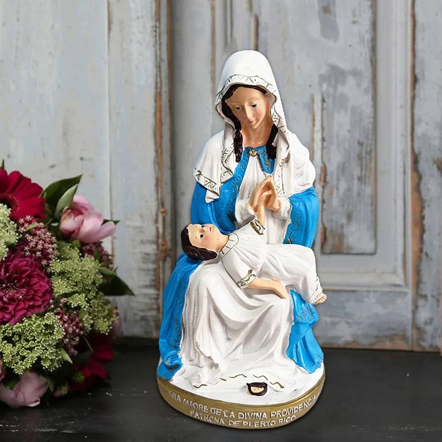 Amazon.co.jp: 聖母マリアと子供の像、幼い赤ちゃんを抱きしめて抱っこ