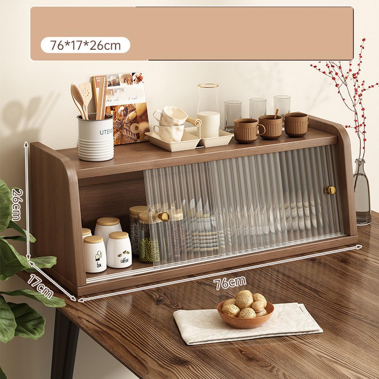 Amazon｜MJKQ9 食器棚 卓上食器棚 キッチン収納棚 ミニ食器棚 キッチン