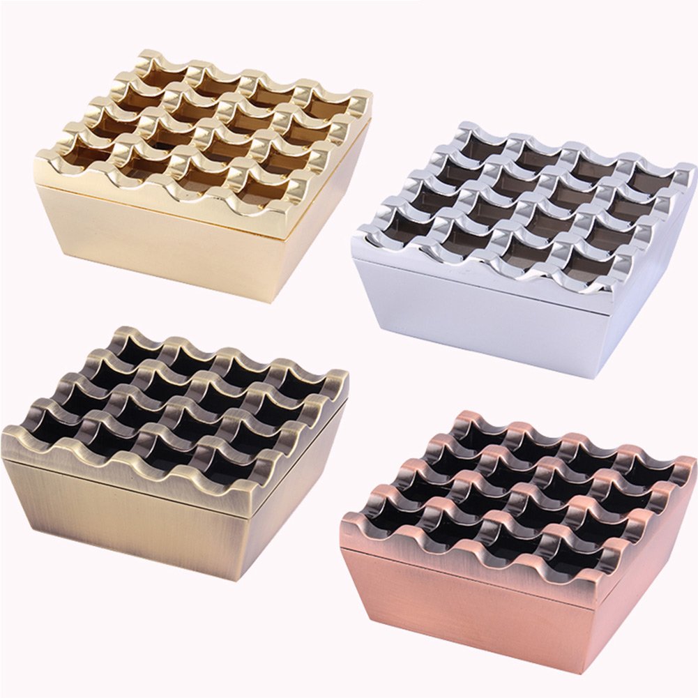 Amazon.co.jp: Honoro ヴィンテージ灰皿 金属製 16分割のグリッド