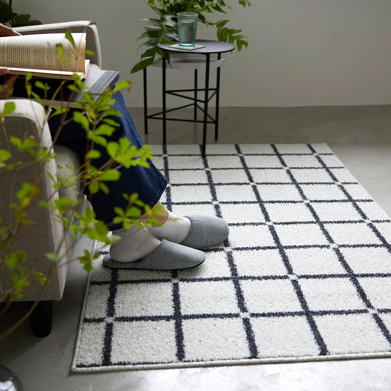 Amazon | スミノエ HOME ラグマット オセロ 90×130cm 床暖房対応 日本