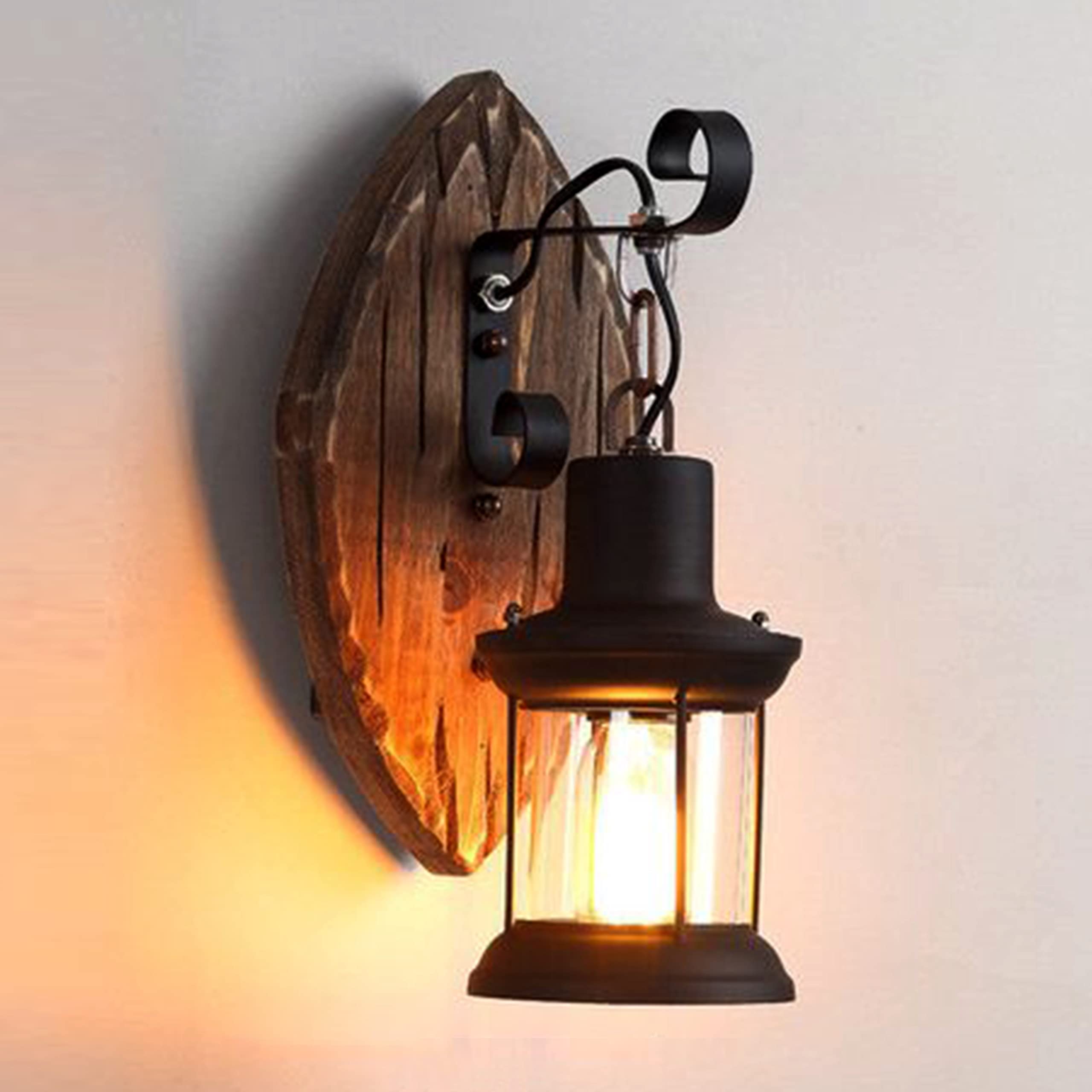 Amazon.co.jp : Wannu ブラケットライト ランタン型 玄関灯 工業系