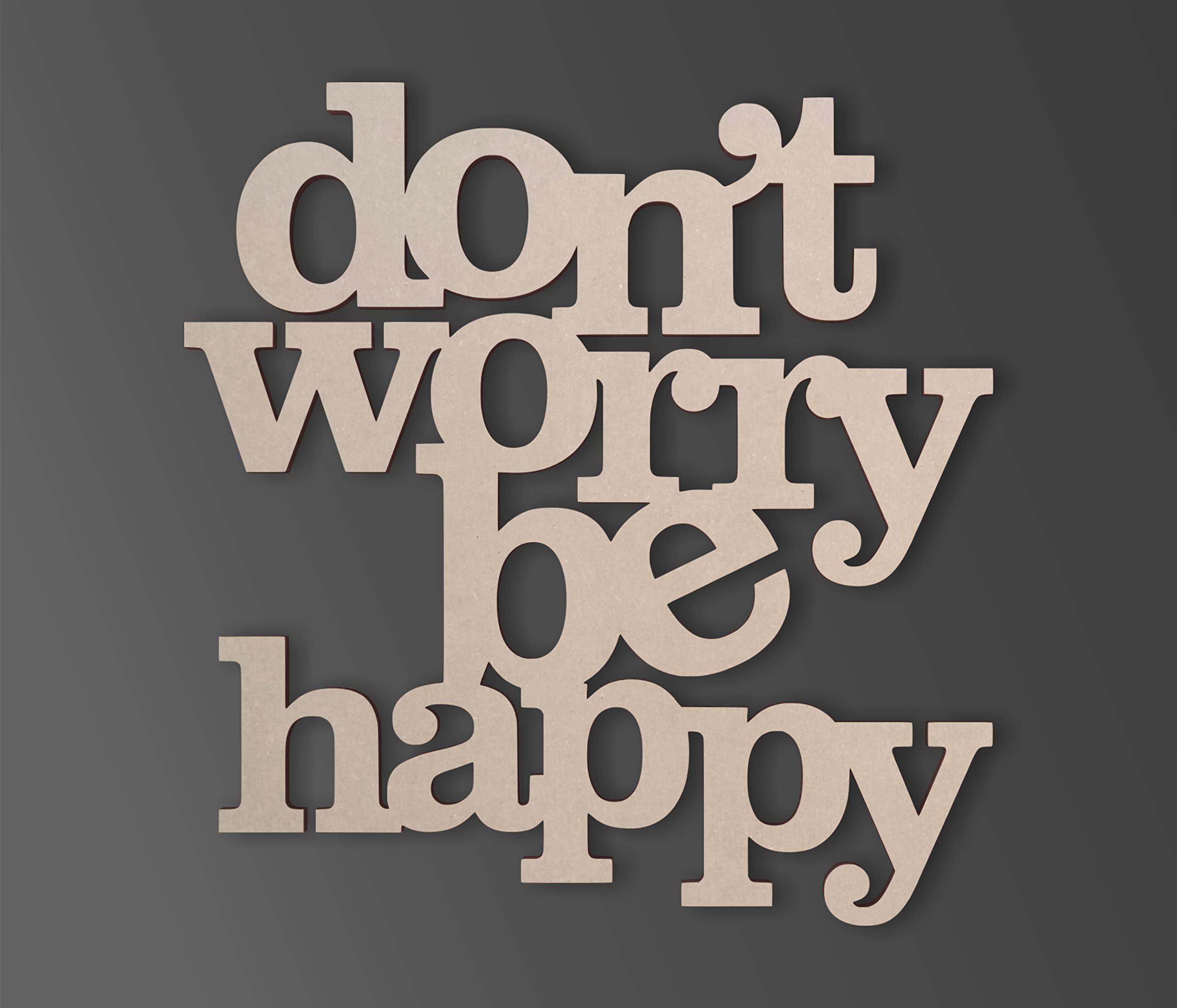 Amazon.com: Jess and Jessica Don't Worry Be Happy Wooden Sign 8