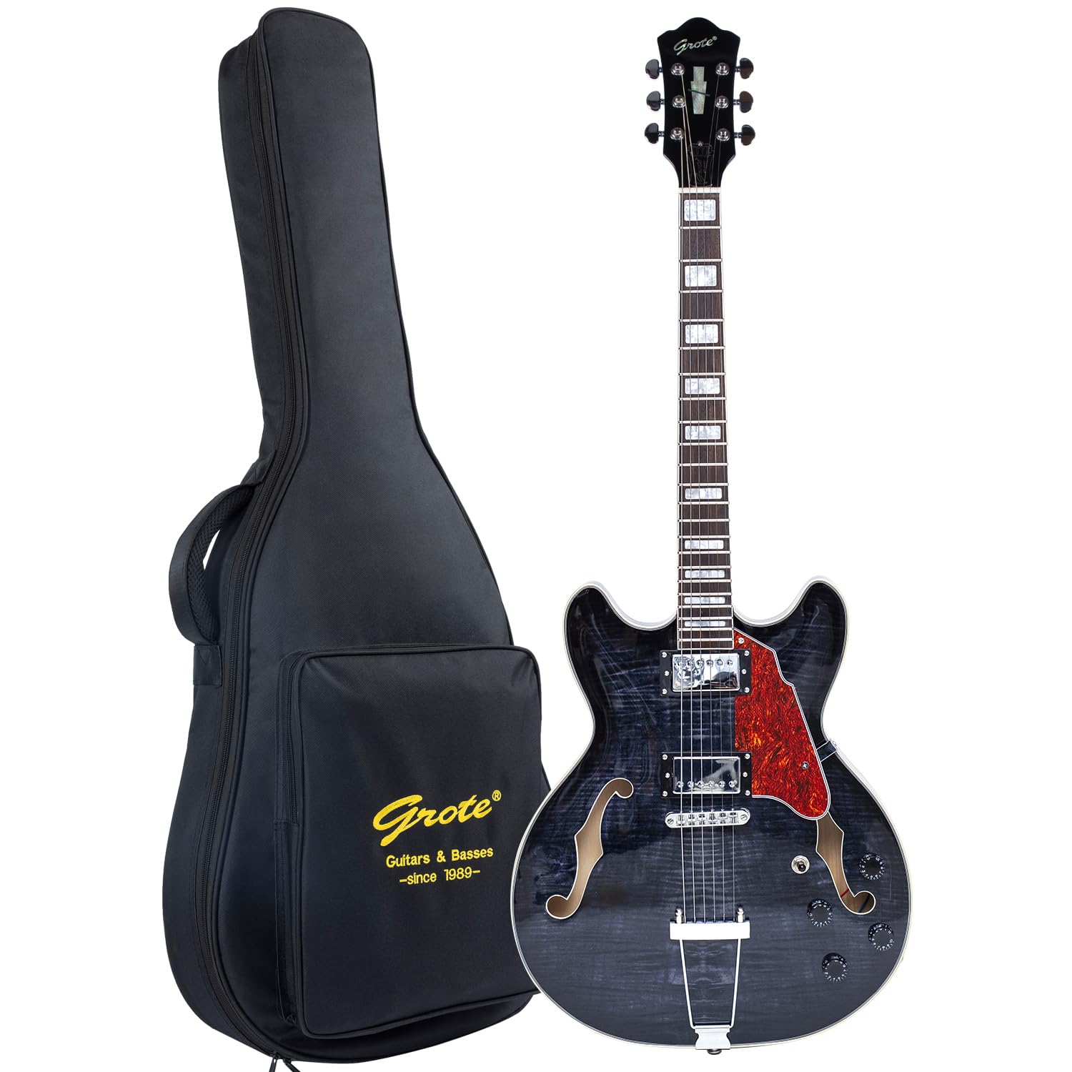 Amazon.com: GROTE Jazz Electric Guitar Semi-Hollow Body Trapeze