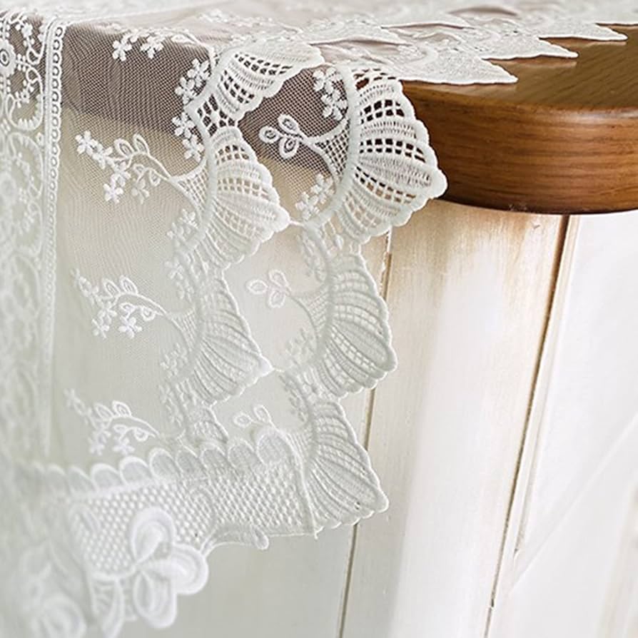Amazon｜刺繍 テーブルランナー レース オシャレ テーブルセンター zjp