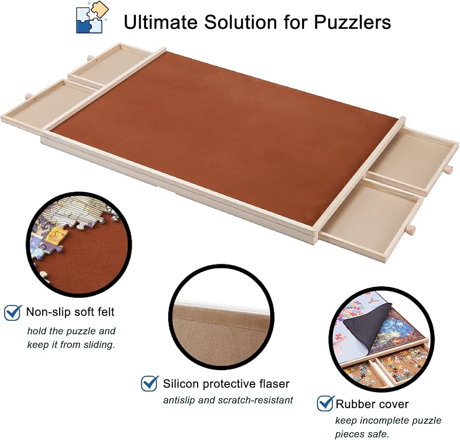 Amazon.co.jp: YISHAN 1000ピース 木製ジグソーパズルボードテーブル