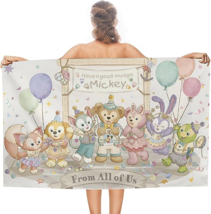 Amazon｜ダッフィー フレンズ リーナベル バスタオル ビーチタオル