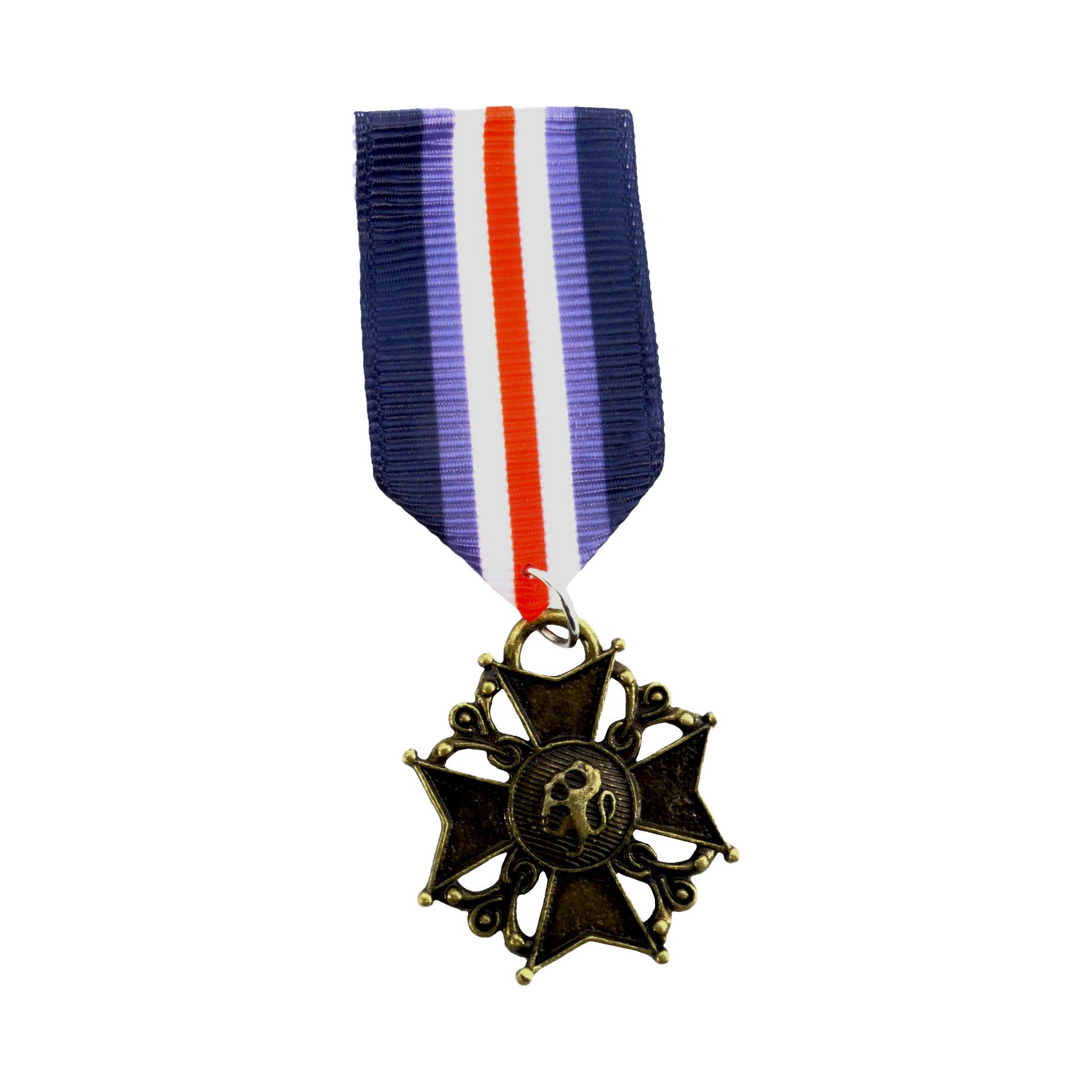 Amazon | バッジ ミリタリー 勲章 青 赤 白 太陽cr3 勲章バッジ