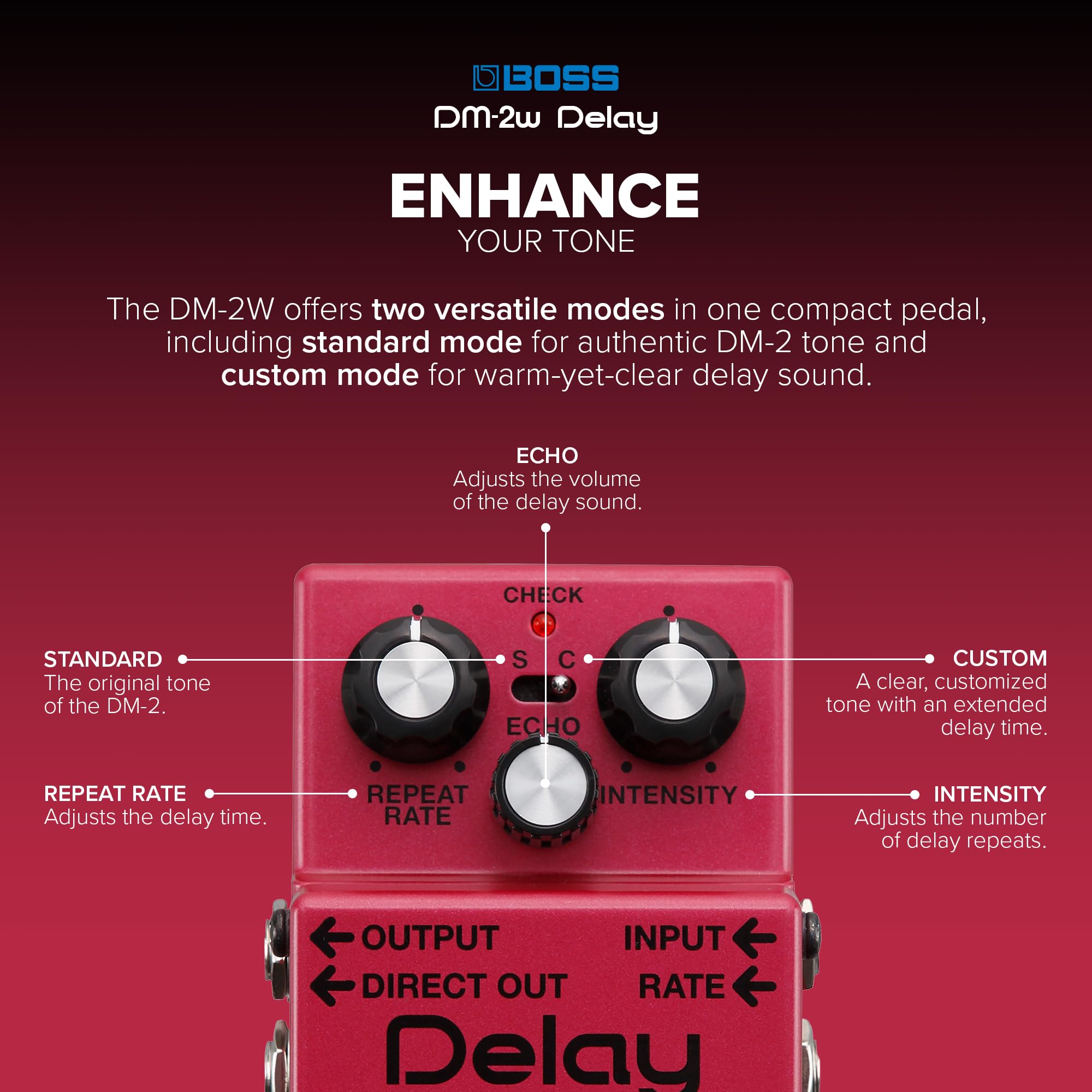 Amazon | BOSS ボス Waza Craftシリーズ Delay DM-2W | ディレイ