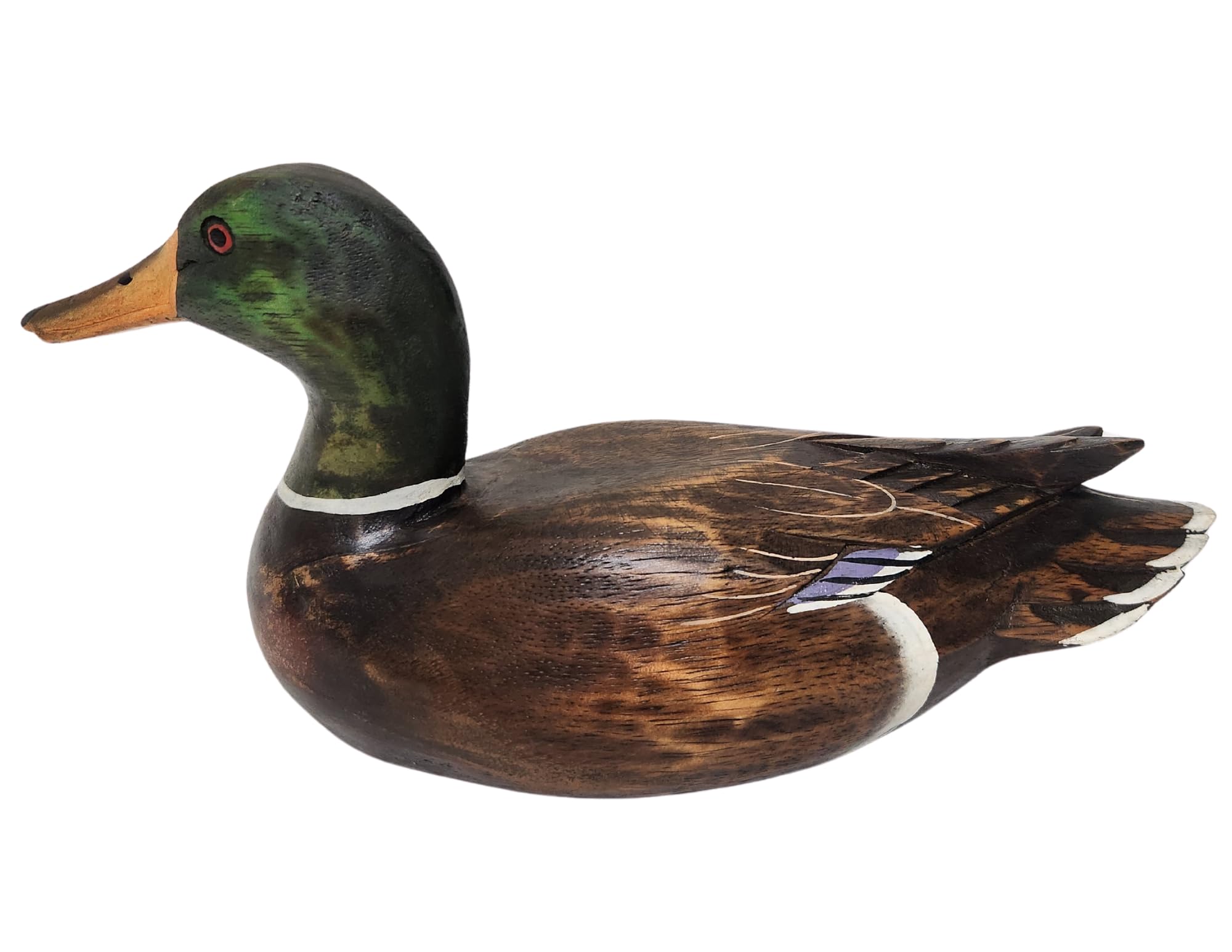 Amazon.co.jp: WorldBazzar 手彫り 塗装 木彫り 鳥 アヒル デコイ