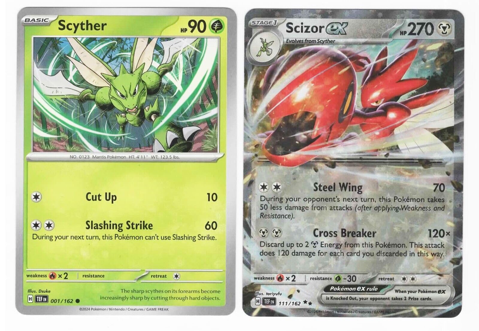 Amazon.com: Scizor ex 111/162 Pokemon Temporal Forces – 2 Card Set