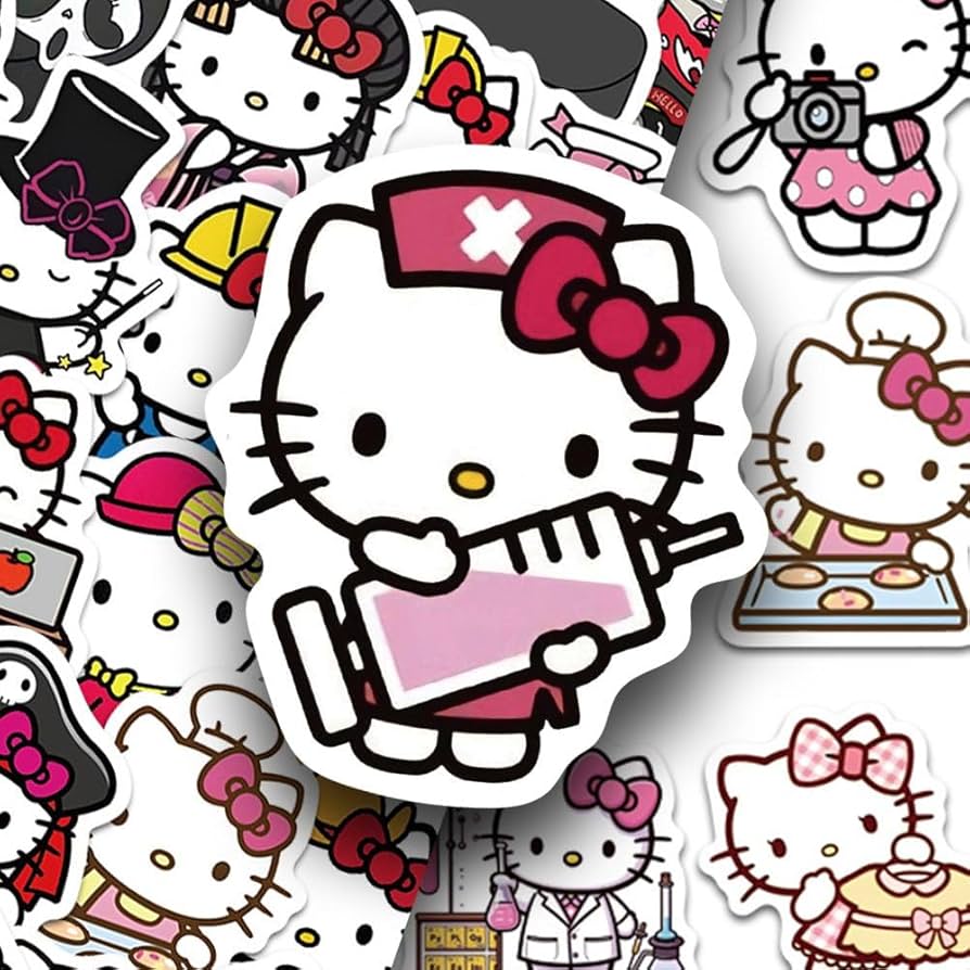 Amazon.co.jp: エリナココ キティちゃん ステッカー シール 50枚入り