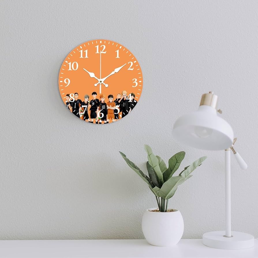 Amazon.co.jp: ハイキュー!! 掛け時計 PVC壁掛け時計 静音 連続秒針