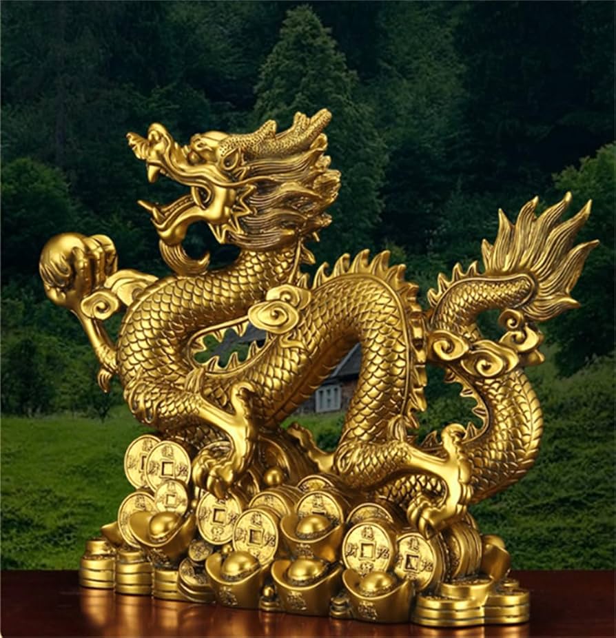 Amazon.co.jp: simerlook 龍の置物 龍 置物 竜の置き物 干支 辰 風水