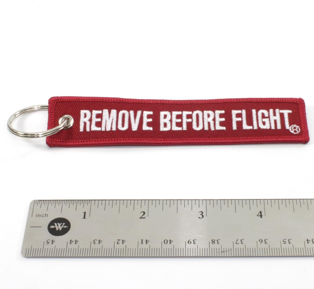 Amazon.com: Rotary13B1 Remove Before Flight DARK RED Key Chain