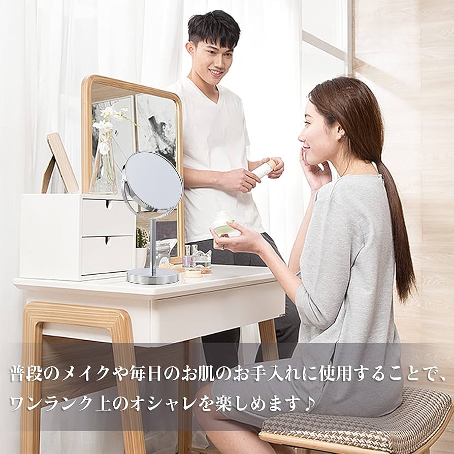 Amazon | Cerdeco シンプルデザイン 真実の両面鏡DX 5倍拡大鏡 360度
