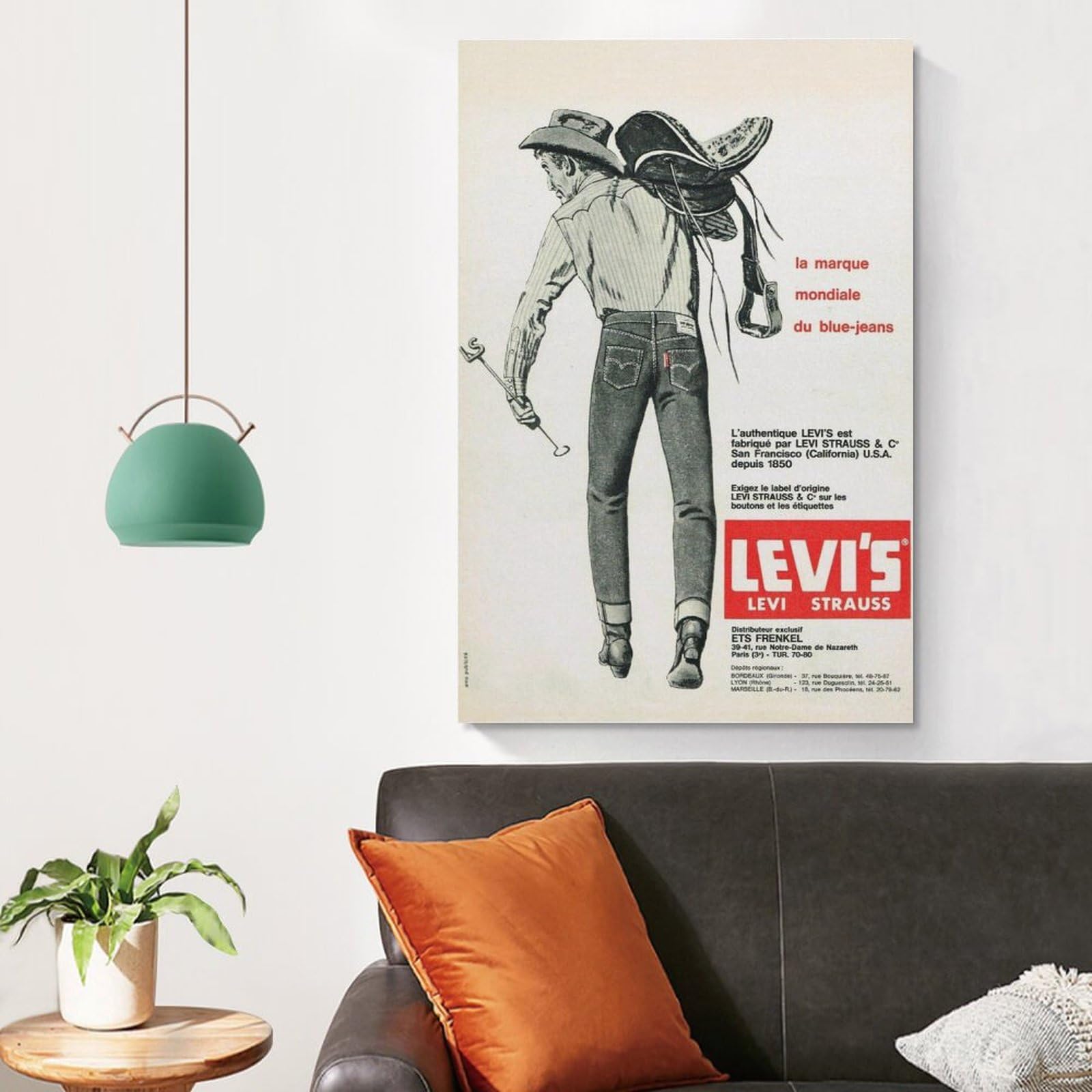 Amazon.co.jp: リーバイス 1960年代 フランス ビンテージ 雑誌 広告