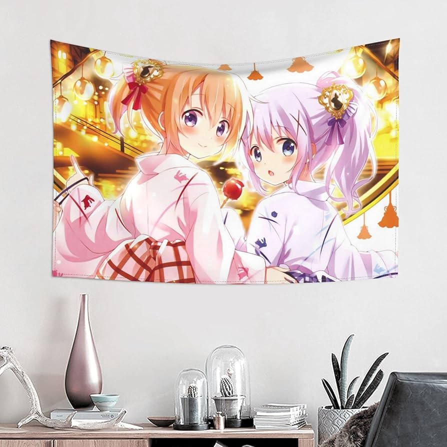 Amazon.co.jp: ごちうさ ココア&チノ タペストリー、寝室飾り、壁飾り