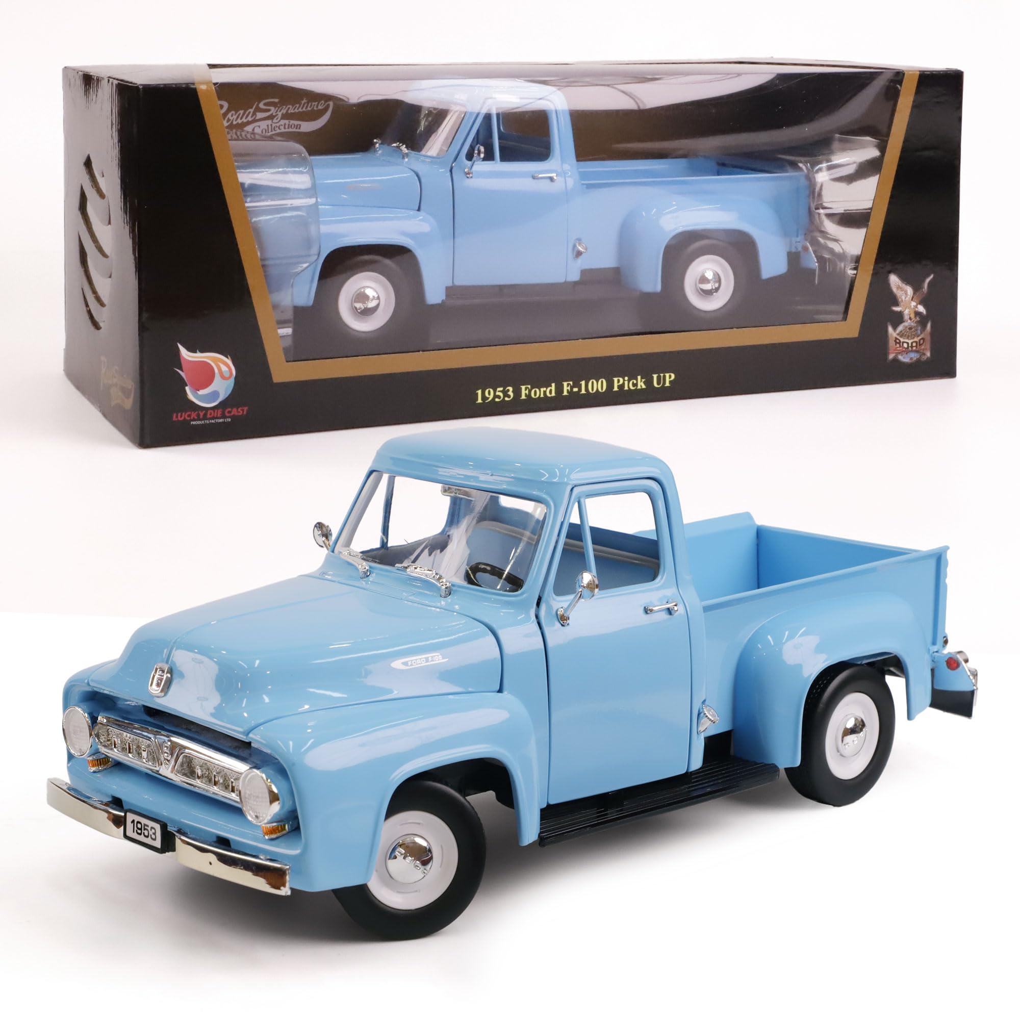 Amazon.com: LUCKY DIE CAST 1953 Ford F-100 Pickup Truck 1/18 Scale