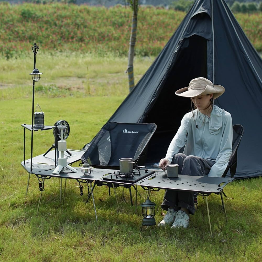 Amazon | MOON LENCE キャンプ テーブル 多機能 IGT アルミ ロール