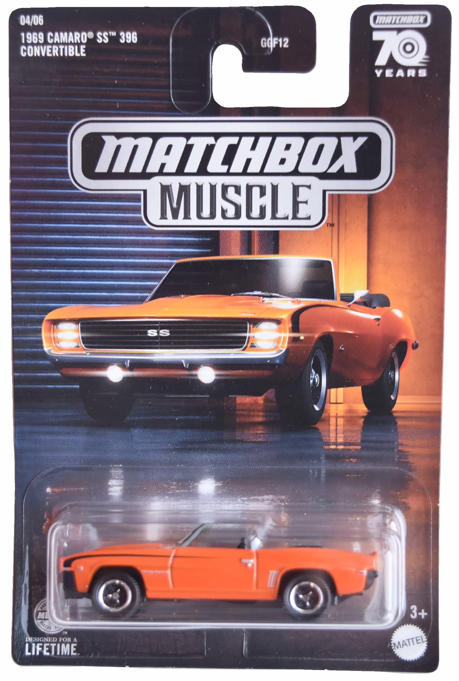 Amazon.com: Matchbox 1969 Camaro SS 396 Convertible, Orange 4/6