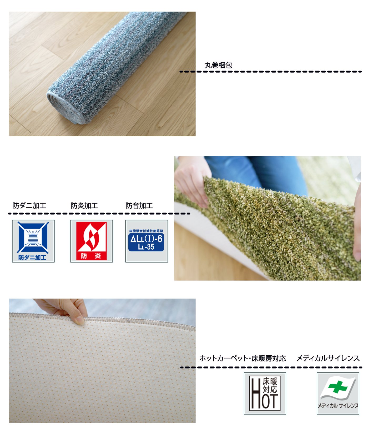 Amazon｜スミノエ(Suminoe) ラグ ライトグレー 140×200cm 防炎 防ダニ