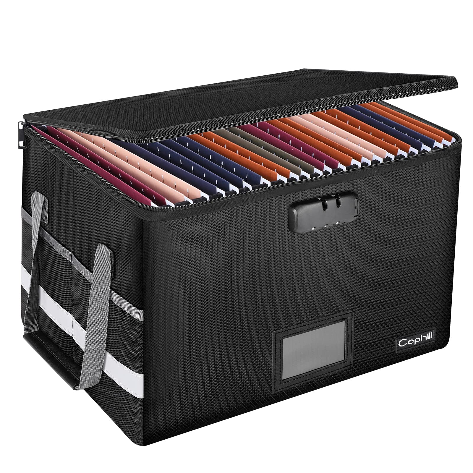 Amazon.co.jp: Caphill 収納ボックス 耐火 文書保存箱 鍵付き 防水