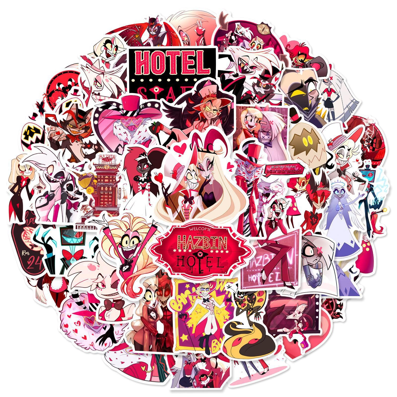 Amazon.co.jp: For ハズビン ホテル シール Hazbin Hotel ステッカー