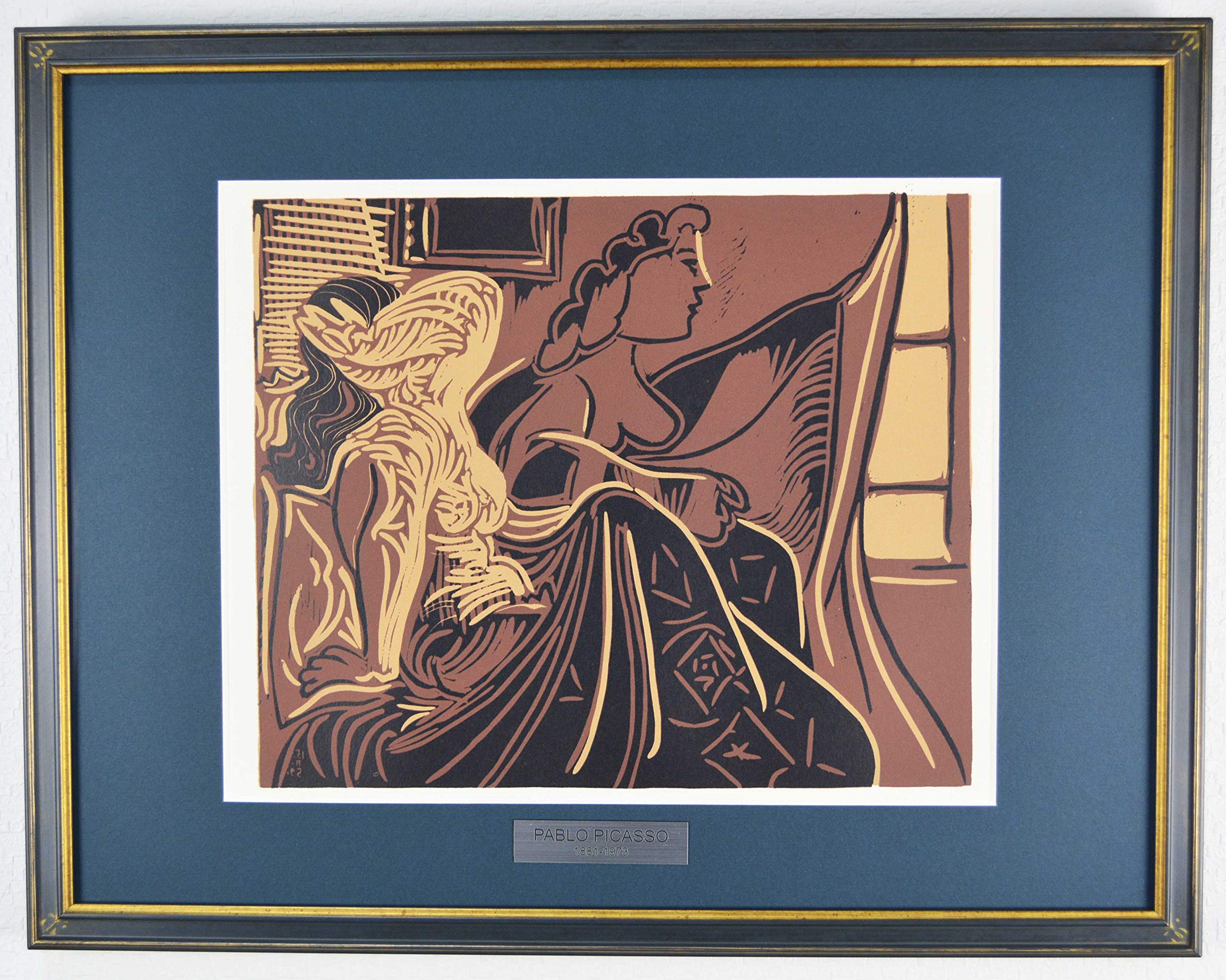 Amazon.co.jp: パブロ ピカソ 『窓のそばの二人の女【酒神の宴、女、雄