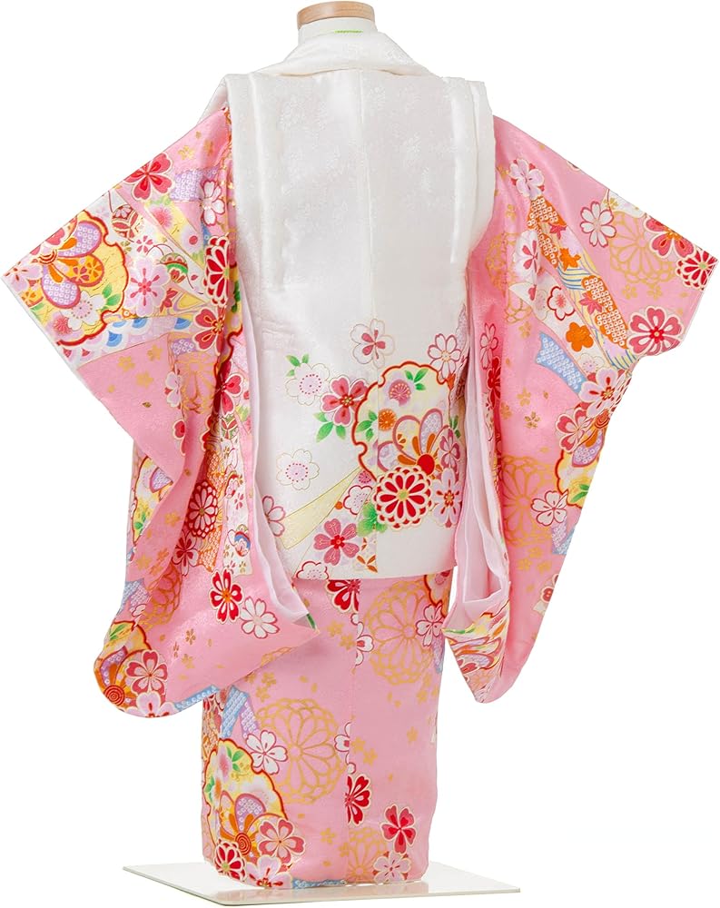 Amazon | 七五三 着物 3歳 被布セット 正絹 女の子 京都花ひめ 花車2