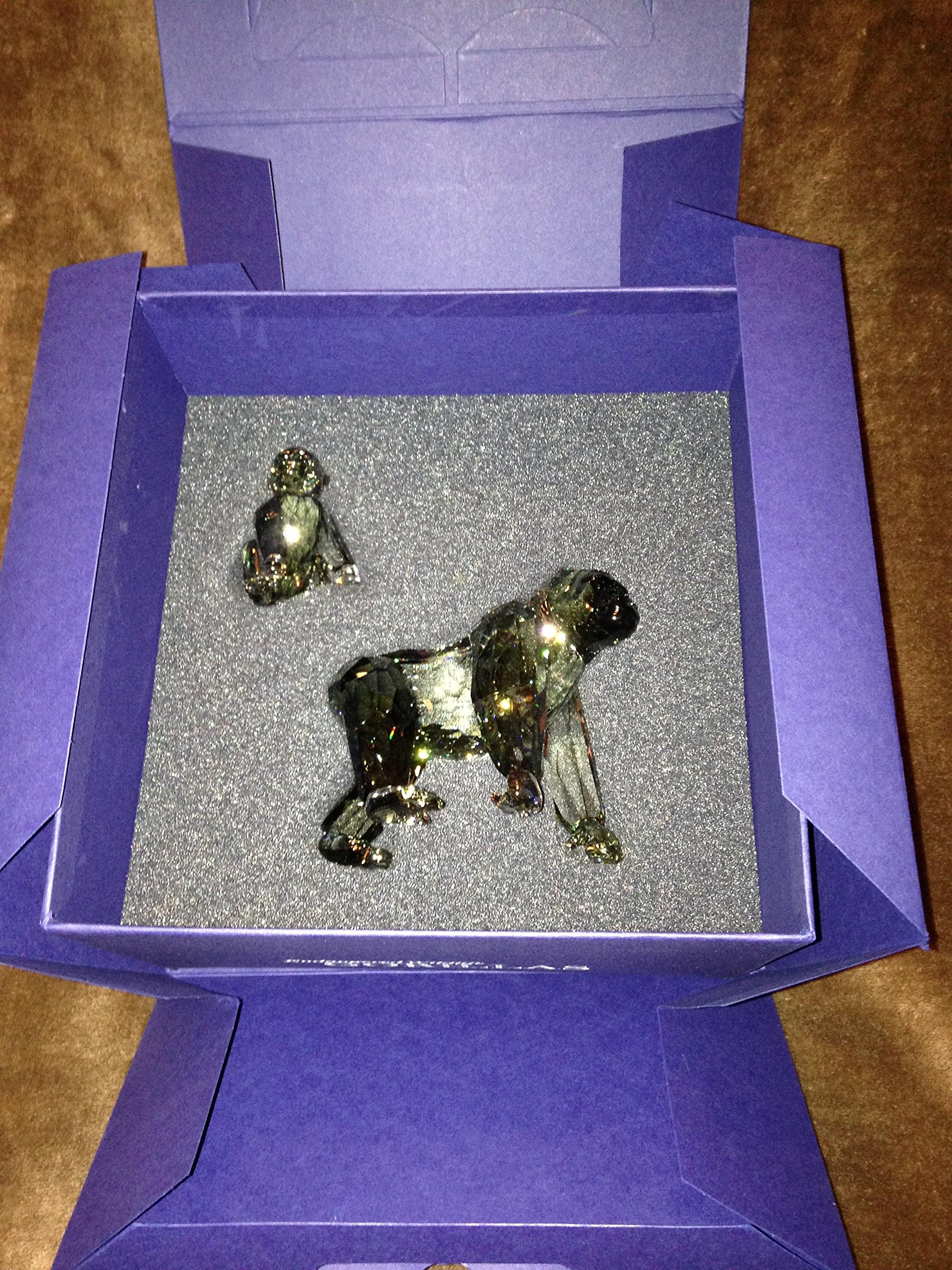 Amazon.co.jp: スワロフスキー クリスタル ゴリラ フィギュア 母と子牛