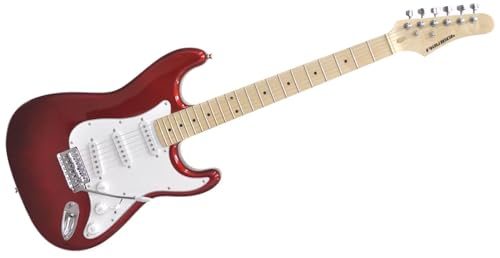 Amazon | PLAYTECH エレキギター ST250 METALLIC RED Maple ストラト