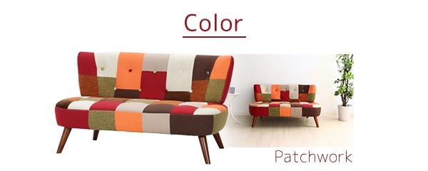 Amazon｜ソファ ソファー 2人掛け パッチワーク 北欧 2人掛けソファ