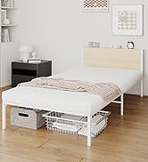 Amazon｜LunarLight スチールパイプベッド ベッドフレーム 幅97.5奥行