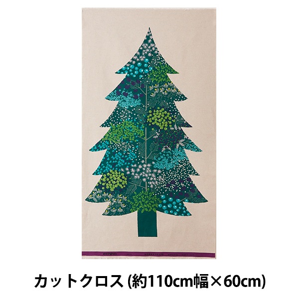 生地 『echino mominoki クリスマスパネル カットクロス 約110cm×60cm