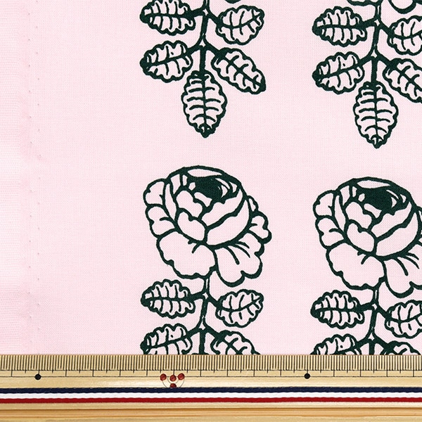 数量5から】 生地 『マリメッコ ヴィヒキルース ピンク×グリーン