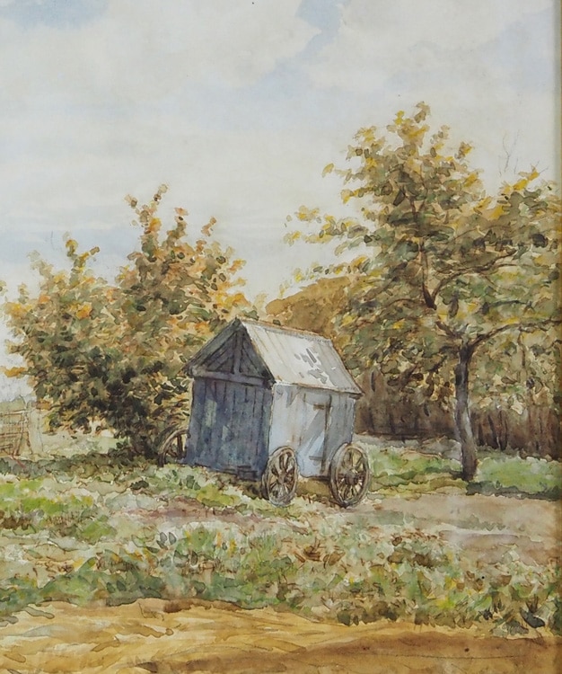 ジャン＝フェルディナン・シェニョー 「秋のバルビゾンの農家