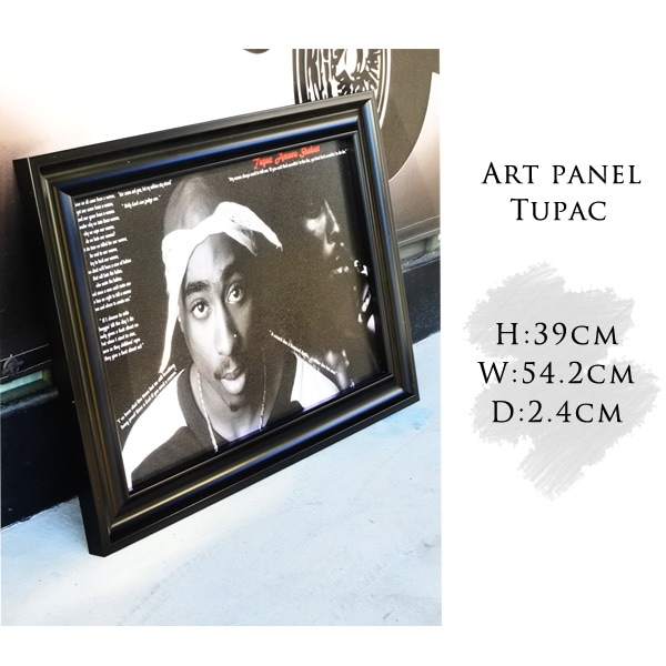 アートパネル 2PAC アートボード ウッドフレーム 立てかけ トゥパック
