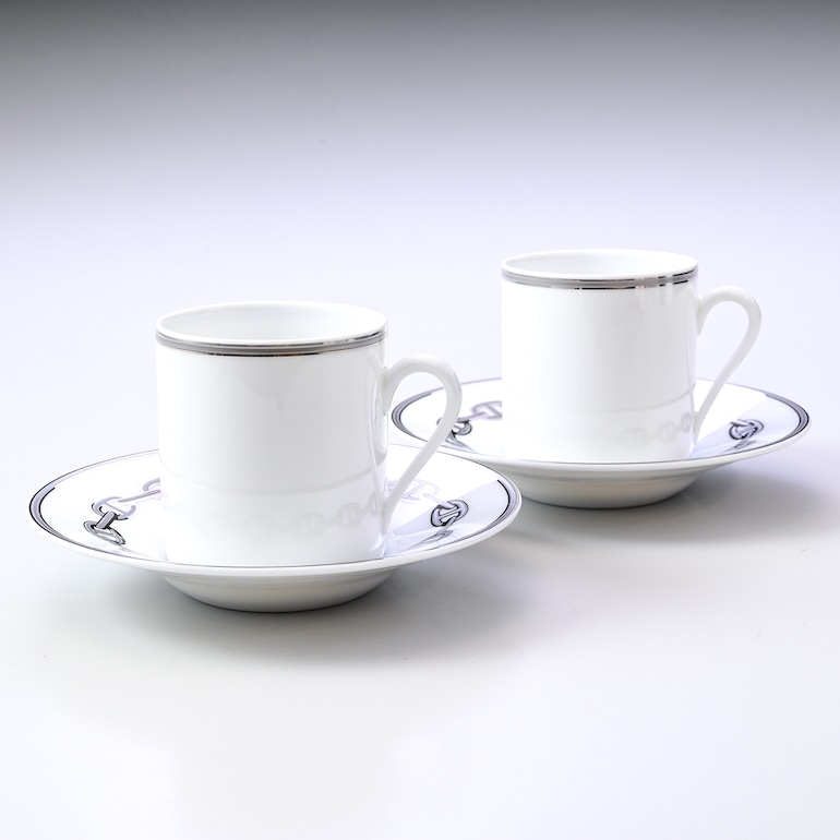 エルメス HERMES シェーヌダンクルプラチナ 4117P2 コーヒーカップ
