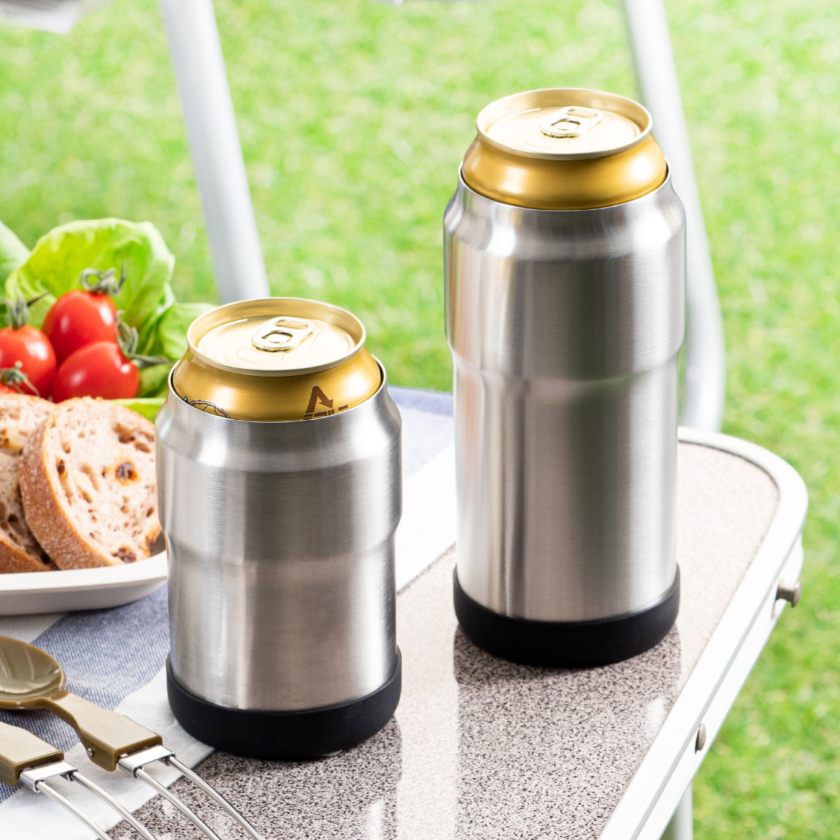 WENS（ウェンズ）保冷缶ホルダー 500ml缶用 シルバー AWCH-500SV