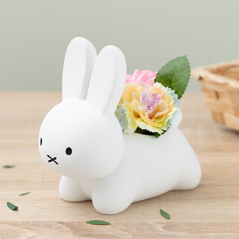 Flower Miffy うさぎカバー アートフラワーアレンジ パステルピンク
