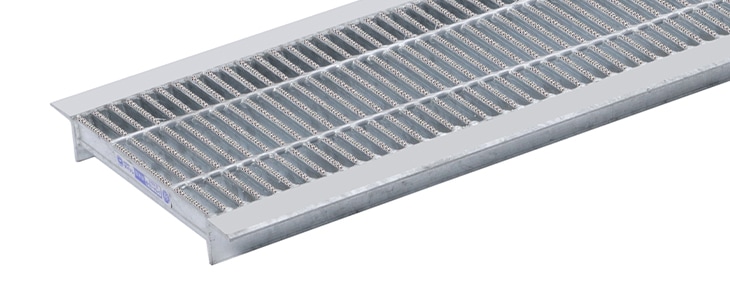 D1FU型 U字溝スチール 車道用 細目 Dグリップ Iバー みぞ幅150～450用