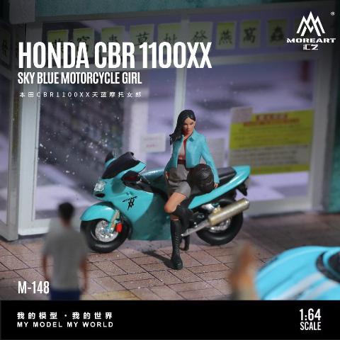 新品 MO222148 MoreArt 1/64 ホンダ HONDA CBR 1100XX SKY BLUE バイク