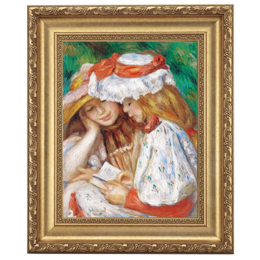 ルノワール 「読書する二人の少女」 4号 立体複製名画 【5％ポイント