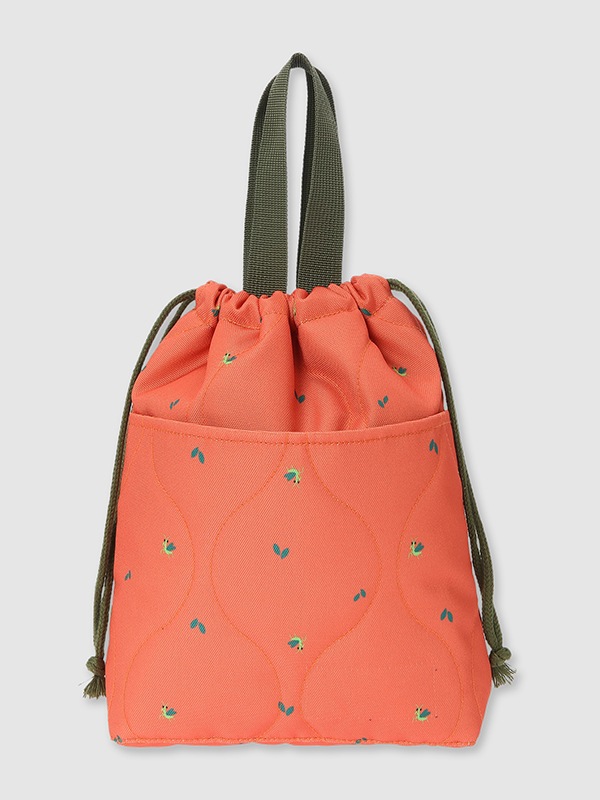 葉っぱに擬態？！かまきりくんシューズバッグ オレンジ | Insect