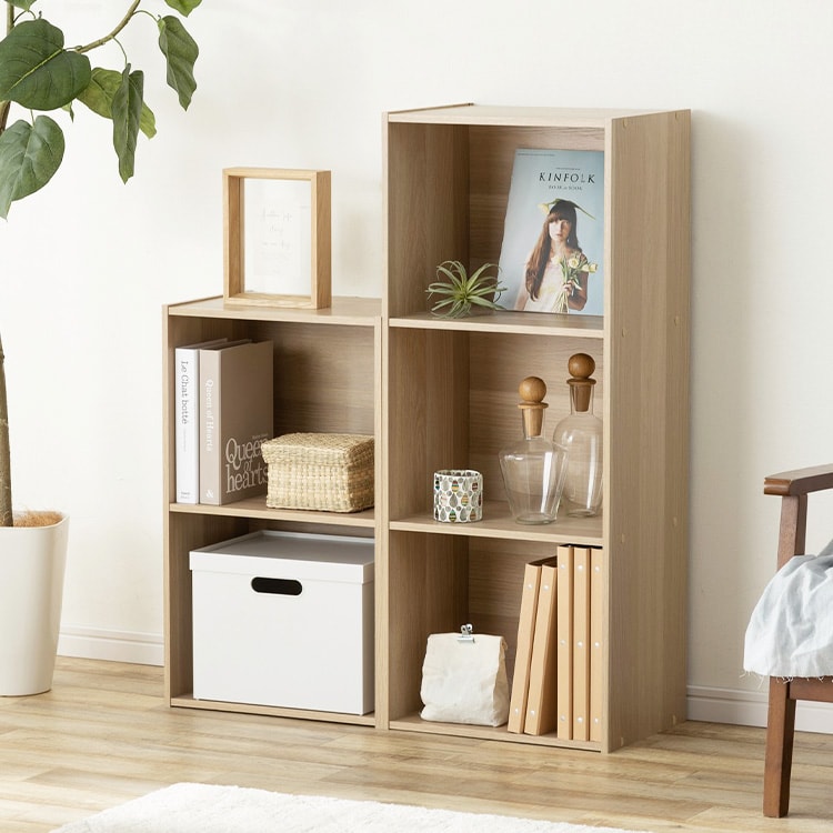 A4サイズ対応】カラーボックス 3段 CX-3F｜SIMPLE STYLE (シンプル