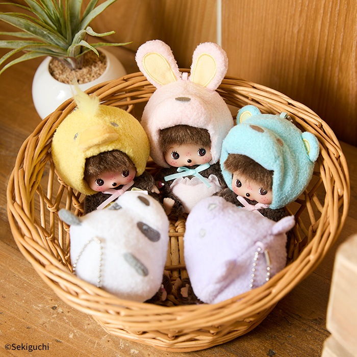 あにまるベビチッチ SS顔でかキーチェーン うさぎ|【ぬいぐるみの