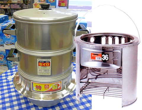 アルミ製2段セイロ33cm蒸し量5.6升・アルミ製羽釜33cm・ステンレス