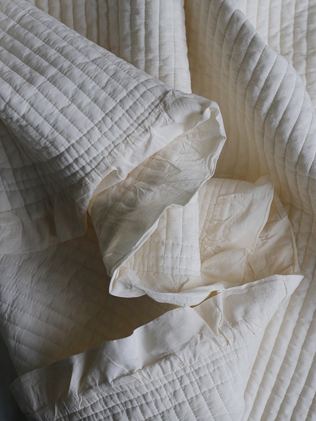 ベッドカバー/イブルfrillアイボリー200x160cm