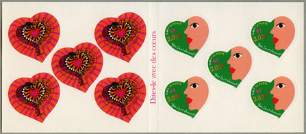 4059 外国切手フランス2000年イブ・サンローランハート型小型シート